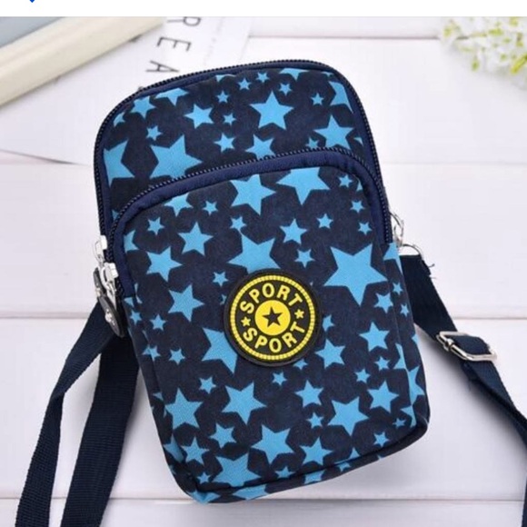 Sport Star Pattern Crossbody Bag. 4 x 6 - Picture 4 of 5